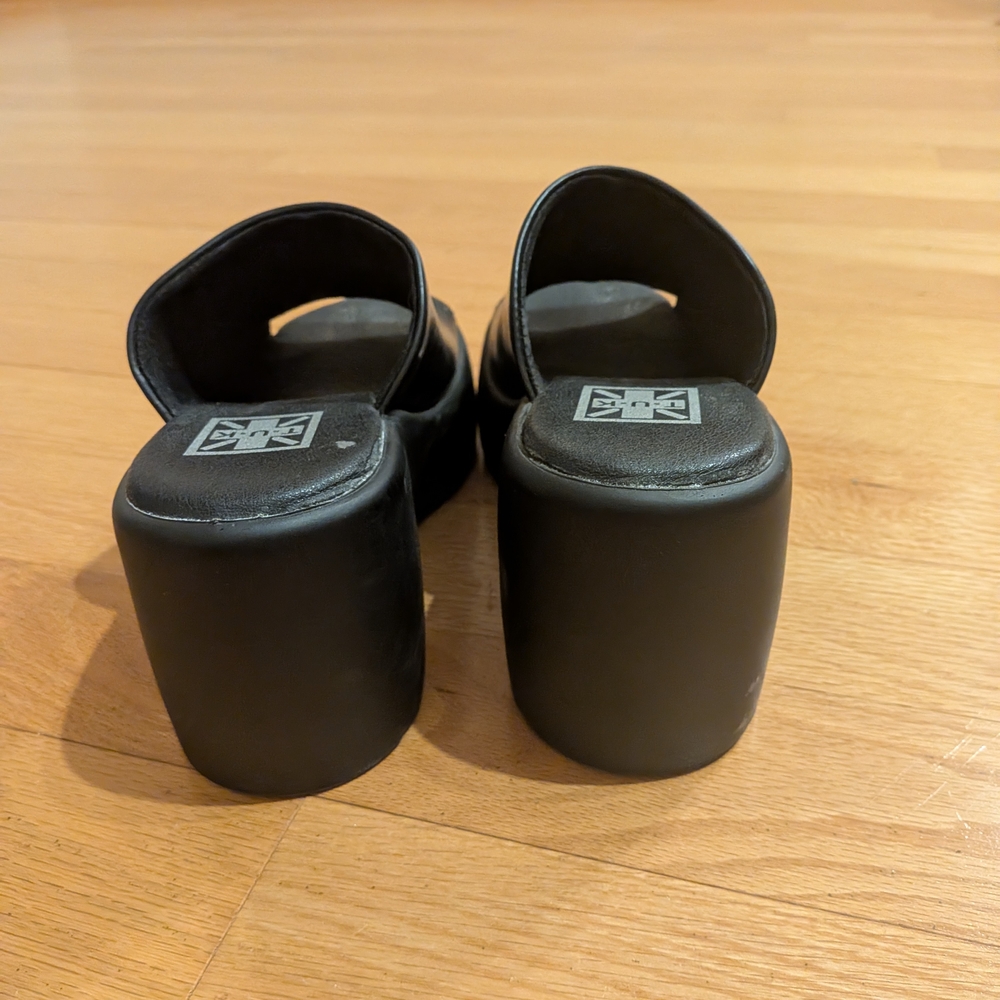 Black Platform Mules - image 4